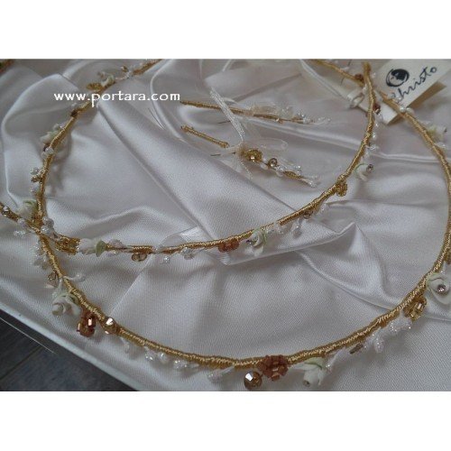 Golden Goddess Orthodox Wdding Crowns ~ Stephana ~